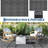 Reversible Waterproof Outdoor Rug – Durable Plastic Straw Patio Carpet, Easy Care & Collapsible, Modern Geometric Design – Garden, Balcony, Camping, Picnic, Patio –Black Grey-129982822