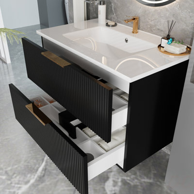 075 Armoire noire sans lavabo