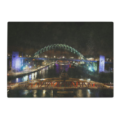Tyne Bridge in Newcastle Painting Chopping Board