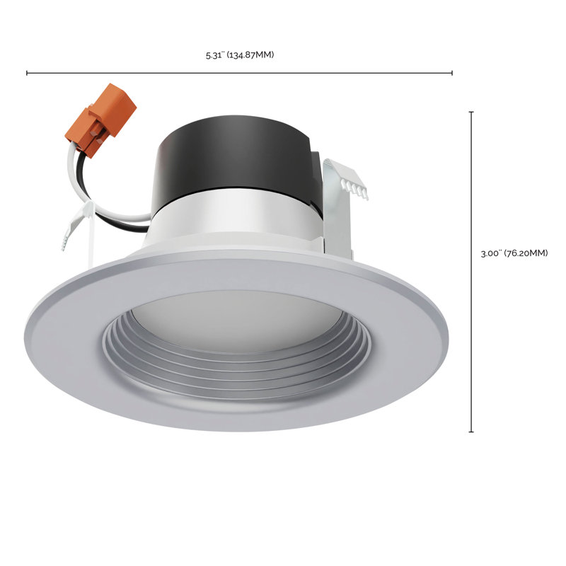 Ensemble d'éclairage encastré à DEL 5,31 "Remodel, Nickel brossé