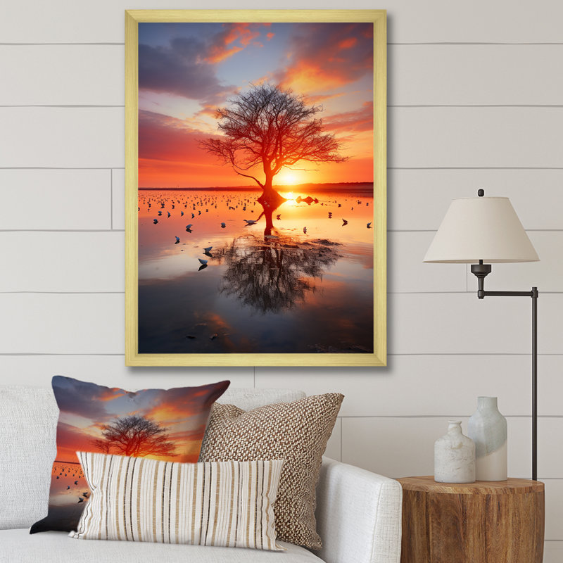 Madelen Sunrise Morning Serenade I sur impression sur toile, H 32 po x l 16 po x P 1 po, Encadrement doré
