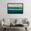 «Parallel Lines On Teal» par Allie Corbin - estampe numérique sur toile tendue avec châssis-33362333-72434801-72434802