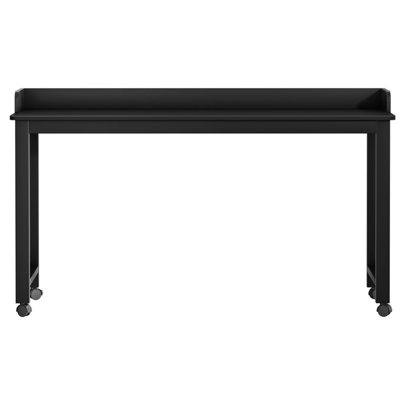 Overbed Table with 360 Degree Wheels, Laptop Table, Bed Table with Metal Leg