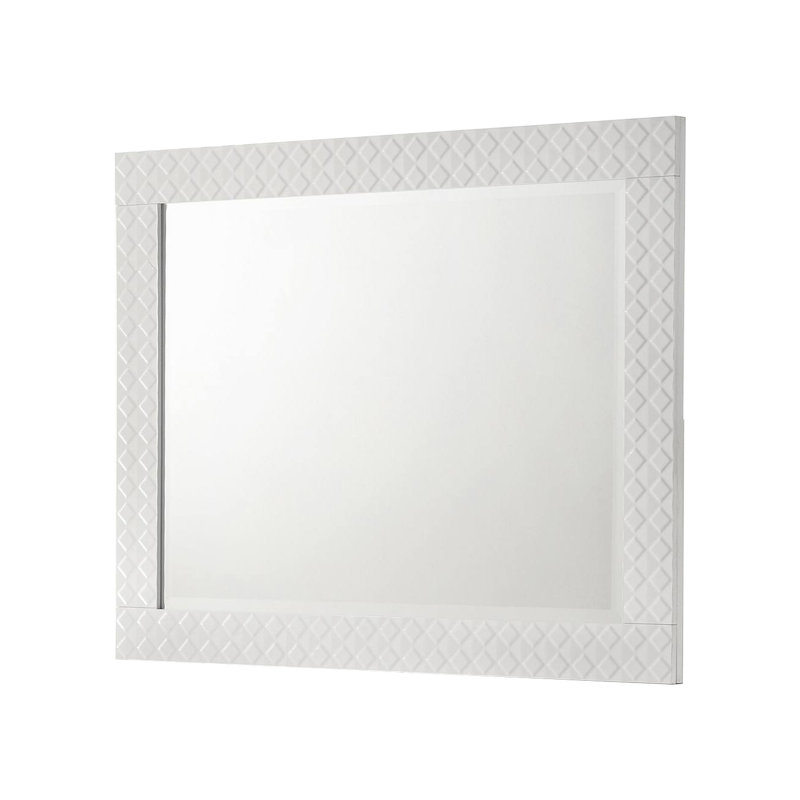 47.4"W Glam Mirror, White