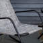 Chaise berçante en tissu d'acier durable, style moderne pour patio et porche