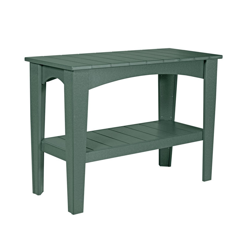 Stortford Rectangular Outdoor Buffet & Console Table With Umbrella Hole , 50'' in. W 22'' in. D, Green