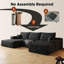 Canapé modulaire 107 po avec 1 repose-pieds Cloud, rembourrés-715005510-715005517-715005489
