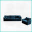 Ensemble de canapé moderne en chenille 3 pièces - Siège profond 1 + 3 places pour le salon, structure en bois massif robuste, bleu-1541255888