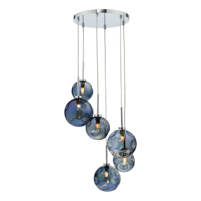 Cheleb 6 - Light Polished Chrome Cluster Pendant