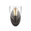 Applique murale Elissa Transitional 1 lumière, bronze huilé, verre transparent, 24,8 cm (9,75 po) de hauteur