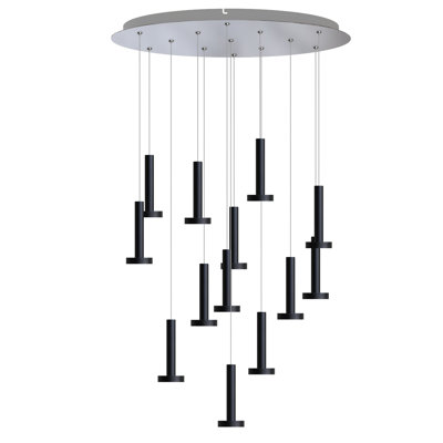 Luminaire suspendu cylindrique à 13 lumières Netice