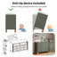 Commode 6 tiroirs, commode de rangement moderne avec poignées en métal et pieds en bois massif-1257469555