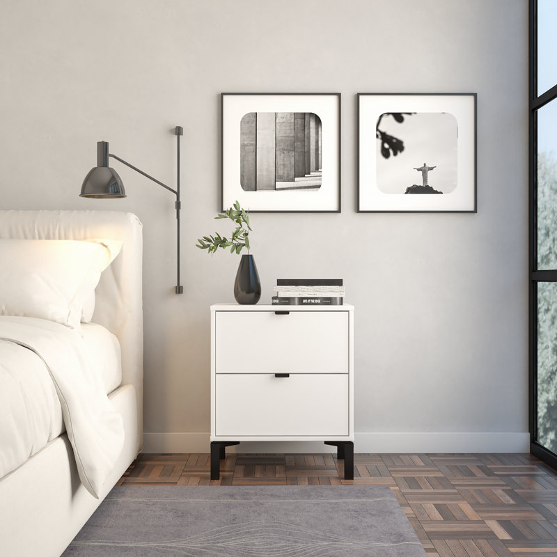 Ausencio Nightstand, White
