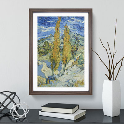 Landscape with Trees by Vincent Van Gogh - Framed Print