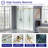 68-72" W x 76" H Three-Panel Single Sliding Frameless Shower Door with 3/8"(10mm) Clear Tempered Glass, Stainless Steel Accessories-51392858