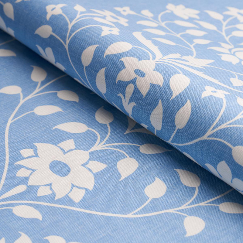 Tissu Schipacher x Marie-Anne Oudejans Jaipur, Bleuet