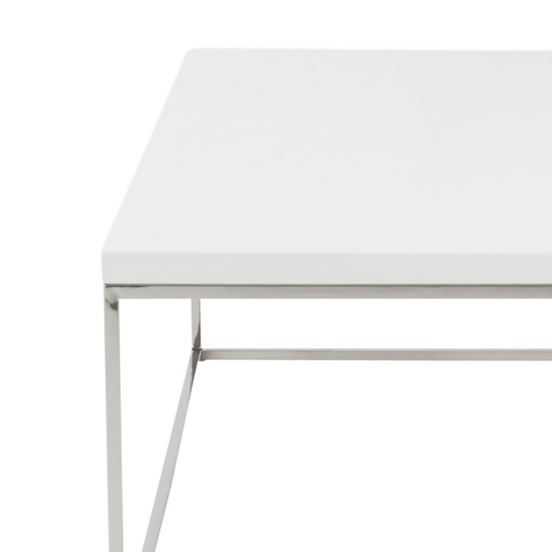 Table basse noire sur noir, Blanc, Argent