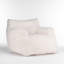Chaise blanche avec tissu doux et rembourrage en mousse - convient à diverses pièces intérieures