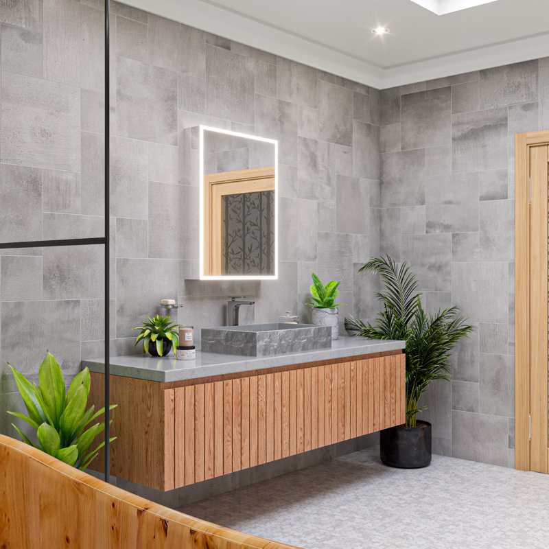 Robinet de salle de bain à un trou, Nickel brossé