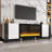 Wood Top TV Stand  With  Electric Fireplace ,2 Cabinets-509813173