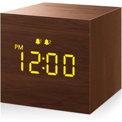 Digital Solid Wood Electric Tabletop Clock