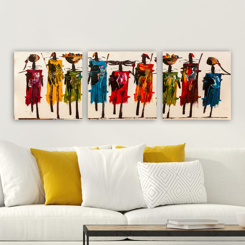 3 Piece Wrapped Canvas Panoramic Painting Set