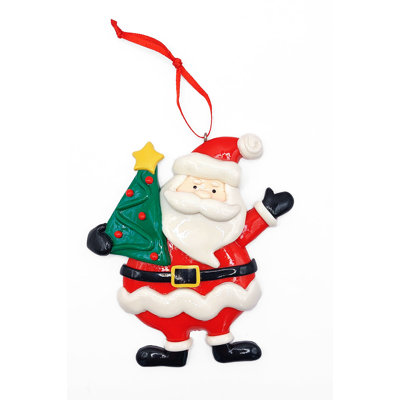 Christmas Ornament - Glossy Gingerbread Santa.  Festive Decoration F07-N2-13-SEE203A