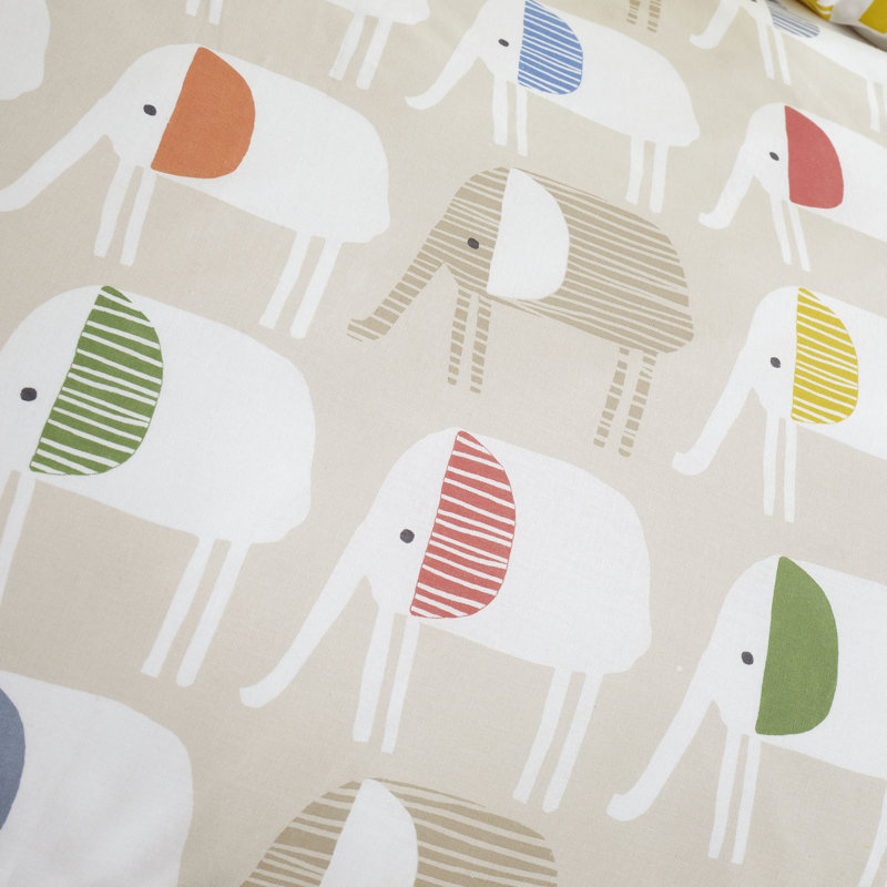 Pineapple Elephant Minbu Duvet Cover Set, Single Duvet Cover + 1 Standard Pillowcase