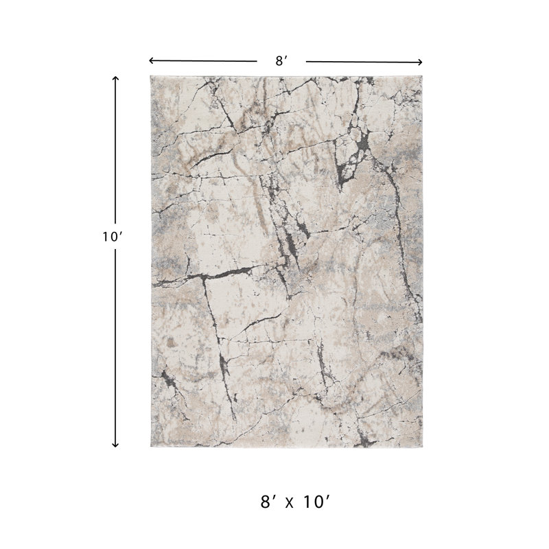 Abstract Indoor Rug, Rectangle 7'10" x 10'3"