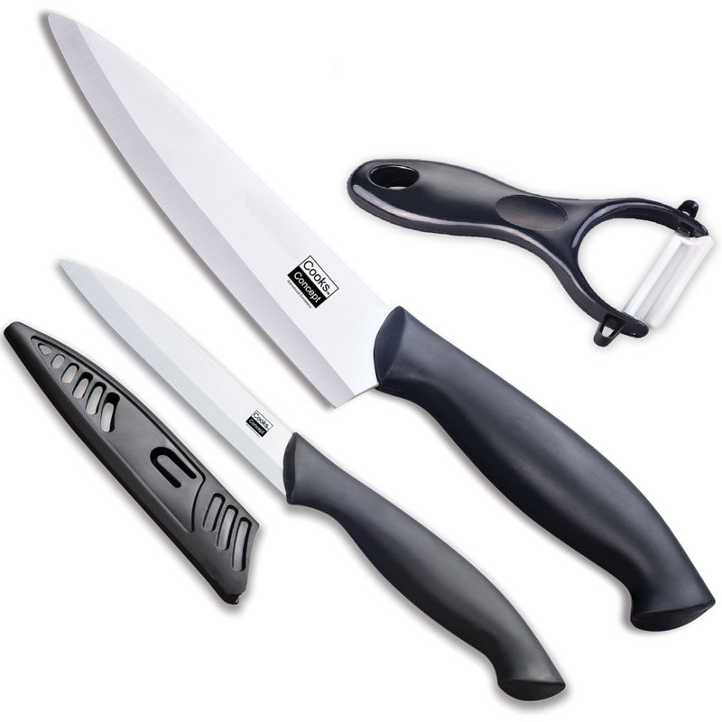 Ensemble 4 pièces de couteaux en céramique cook n home