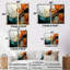 Orange et émeraude marbre marbre IV - art mural moderne orange-923194782-923194976-923194979