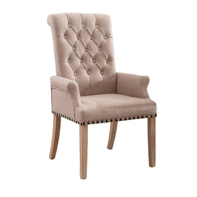 Sukhi 19.5'' H Tufted Linen Upholstered Armchair