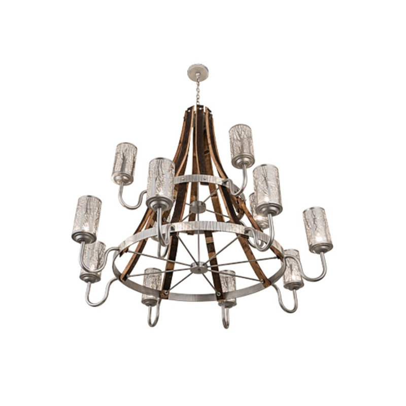Barrel Stave 12 - Light Chandelier