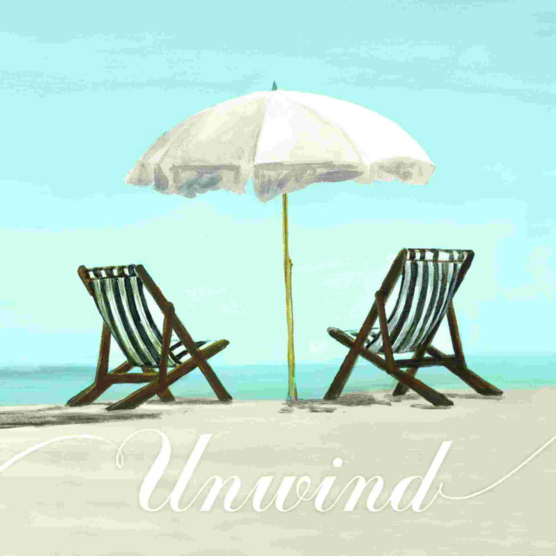 «Unwind Beach Chairs», impression sur toile tendue, H 20 po x l 20 po