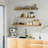 Floating Shelves Set Of 3, Picture Ledge Shelf, 48 Inch Long Floating Shelves For Wall,Floating Shelves With Lip For Living Room,Bedroom,Bookshelf,Nursery-Natural Oak