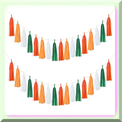 Metallic Fringe Garlands 6pcs, 3m x 30cm