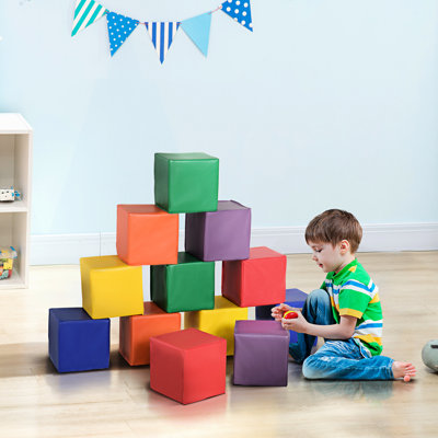 Soft Building Blocks - 12 Piece Foam For Learning And Play Enhancing