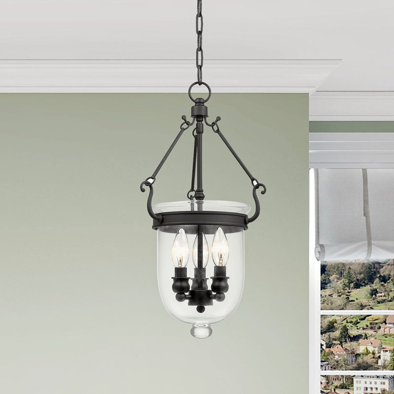 Luminaire suspendu simple urne Husman, H 20 po x l 10 po x P 10 po, Bronze