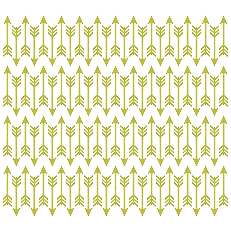 Décalcomanie murale flèches, Or, H 1,5 po x l 7,5 po x P 0,7 po