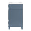 Meuble-lavabo de 24 po avec lavabo en céramique, armoire de rangement en bois massif avec portes à fermeture douce, style rétro, bleu-95702996-95703003