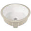 Lavabo de salle de bain rond en céramique blanche avec trop-plein DeerValley 16 "x 16"
