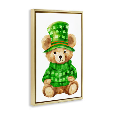 St. Patty's Day Bear Floating Frame, design by Amy Hall