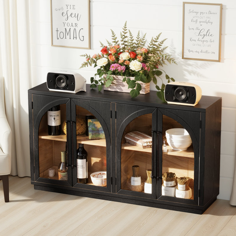 60.03" Sideboard, Black