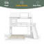 Lit superposé simple au-dessus d'une chambre double avec échelles et glissoires, lit superposé au sol avec étagères de rangement et garde-robe, conception de maisonnette-1703737567