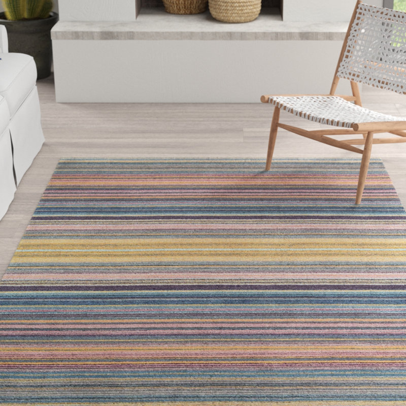 Strovolos Striped Area Rug, Rectangle 160 x 230cm