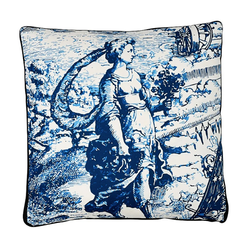 Schumacher x Johnson Hartig Modern Toile Box Pillow A