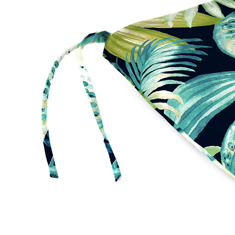 18" x 20" Outdoor Seat Cushion with Ties (Set of 2), Blue