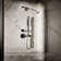 Shift + Square Two-Function Handshower, Multi-Function Handheld Shower Head, 2.5 GPM