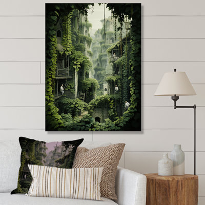 «Hidden Forest Castle Unveilé II», art mural forêt