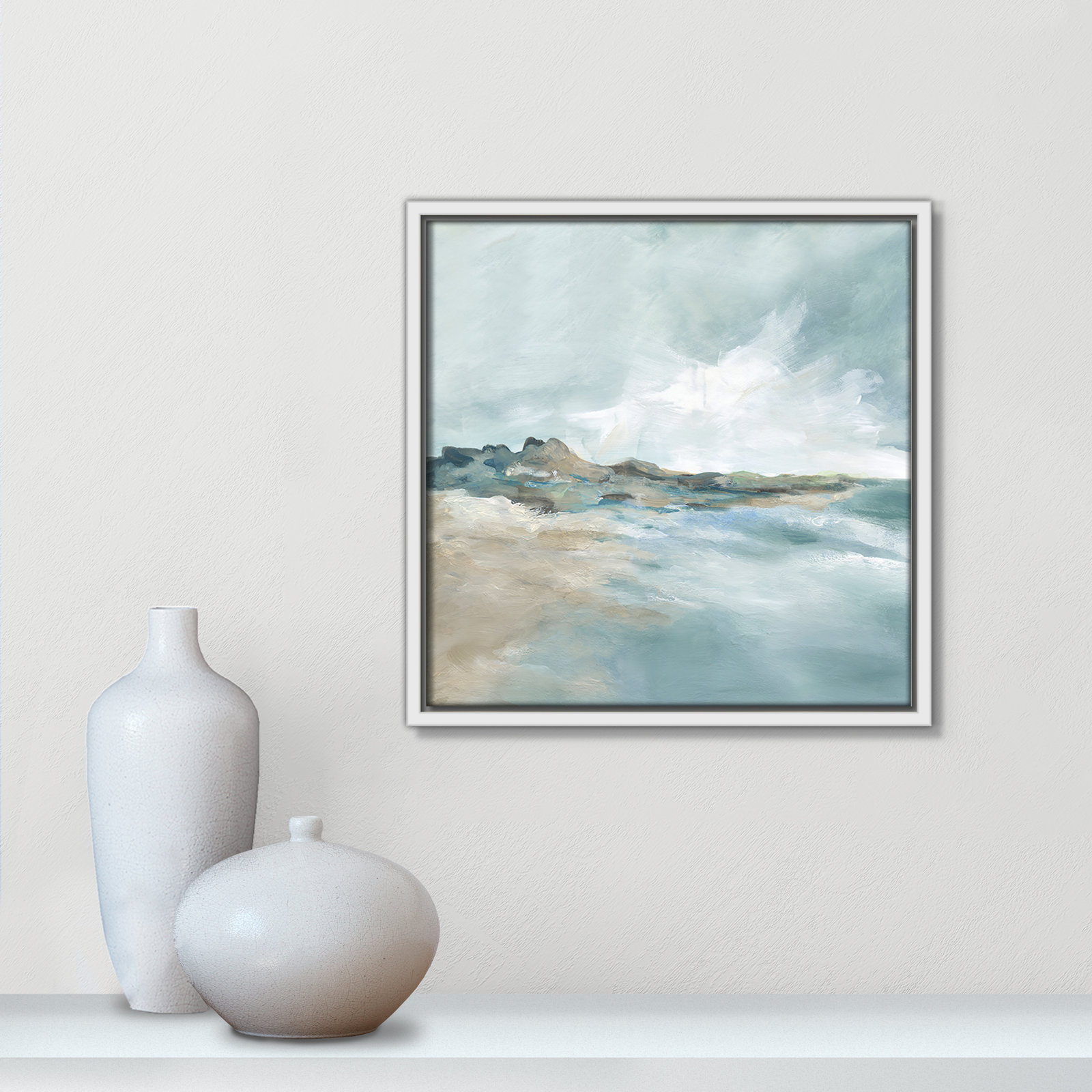 Coralie "Sandpoint" Print by Carol Robinson, 13.5" H x 13.5" W, White